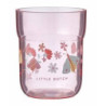 Verre rose 250 ml - Flowers et Butterflies : chezlescanailles