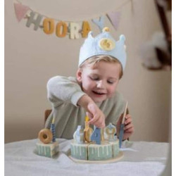 Couronne d'anniversaire chiffres - Bleu : chezlescanailles