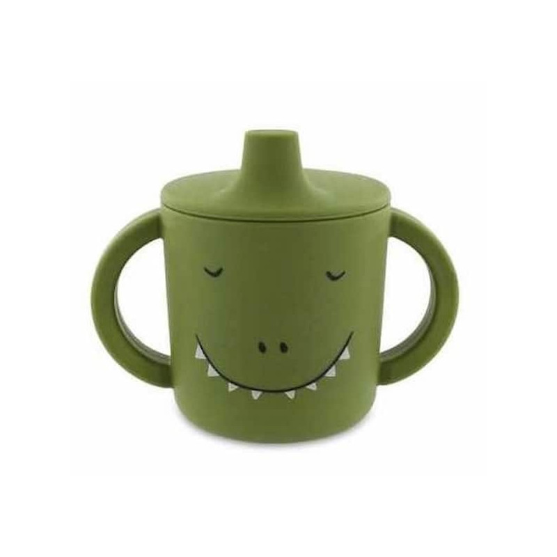 Tasse dapprentissage en silicone - Mr Dino : chezlescanailles Tasse dapprentissage en silicone - Mr Dino : chezlescanailles
