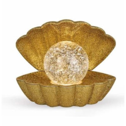 Lampe coquillage glitter dorée  : chezlescanailles