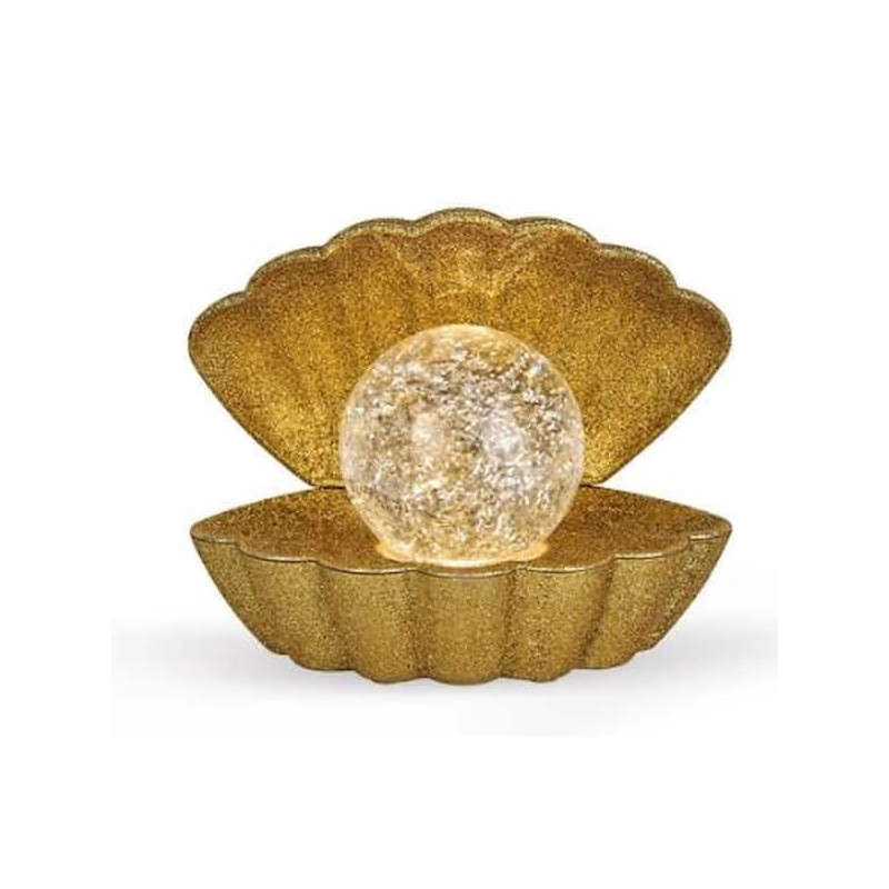 Lampe coquillage glitter dorée : chezlescanailles Lampe coquillage glitter dorée : chezlescanailles
