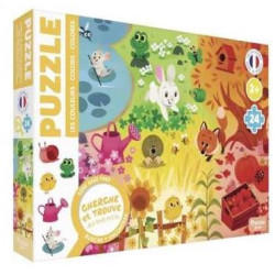 Puzzle cherche et trouve des tout petits - Les couleurs : chezlescanailles