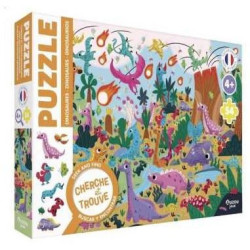 Puzzle cherche et trouve - Dinosaures : chezlescanailles