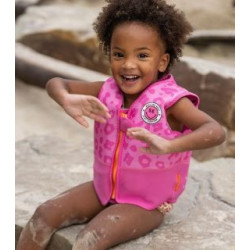 Gilet de sauvetage - Leopard rose - 4/6 ans : chezlescanailles