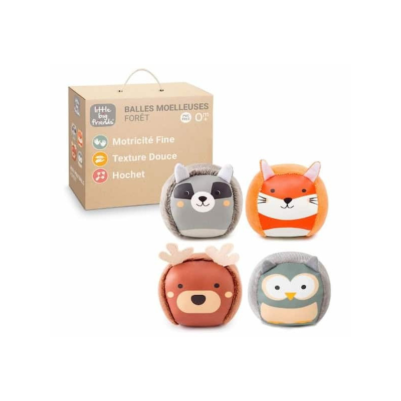 Les dooballs - Set de 4 balles - Foret : chezlescanailles Les dooballs - Set de 4 balles - Foret : chezlescanailles