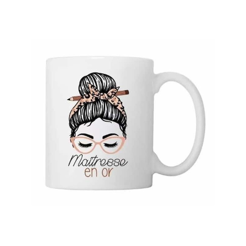 Mug Maitresse en Or : chezlescanailles Mug Maitresse en Or : chezlescanailles
