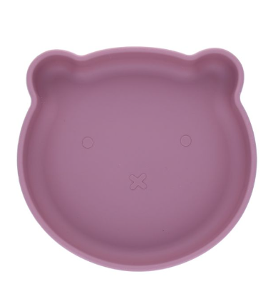 assiette silicone tête d'ours