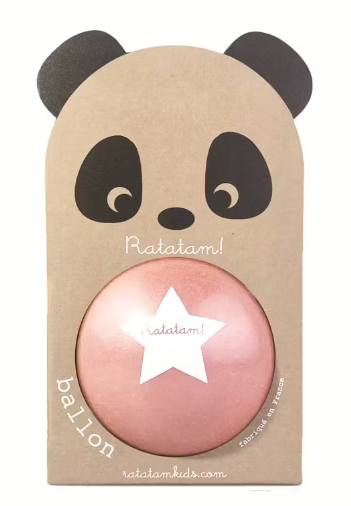 Petit ballon panda rose 12 cm