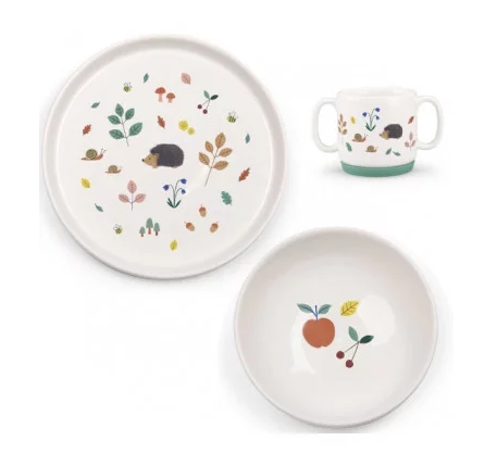 Set vaisselle porcelaine Pomme des bois